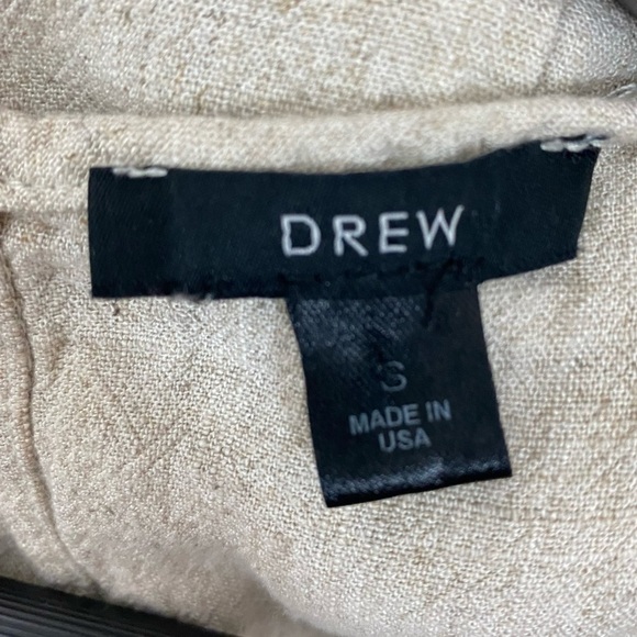 DREW For Anthropologie Oat Tan Linen Blend Jumpsuit Small - Picture 13 of 13